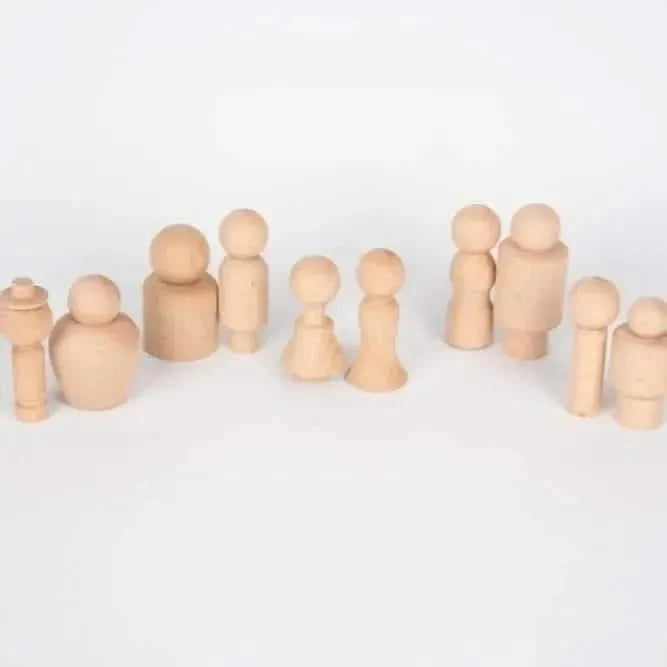 Wooden Community Figures - Pk10-Wooden Community Figures - Pk10