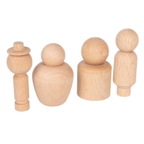 Wooden Community Figures - Pk10, Introducing our TickiT® Wooden Community Figures, a collection meticulously crafted from smooth, solid beechwood boasting a natural woodgrain finish. These figures aren’t just toys; they are tools of learning, ideal for exploring the concept of families, communities, emotions, and so much more, all while fostering language, communication skills, and imaginative play. 🌟 Educational & Versatile: With a range of shapes and sizes, these figurines are versatile learning aids, per