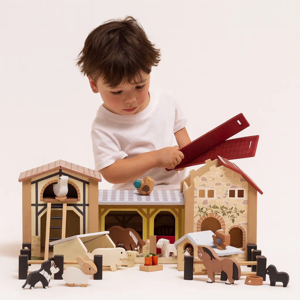 Wooden Farmyard Stables-Wooden Farmyard Stables