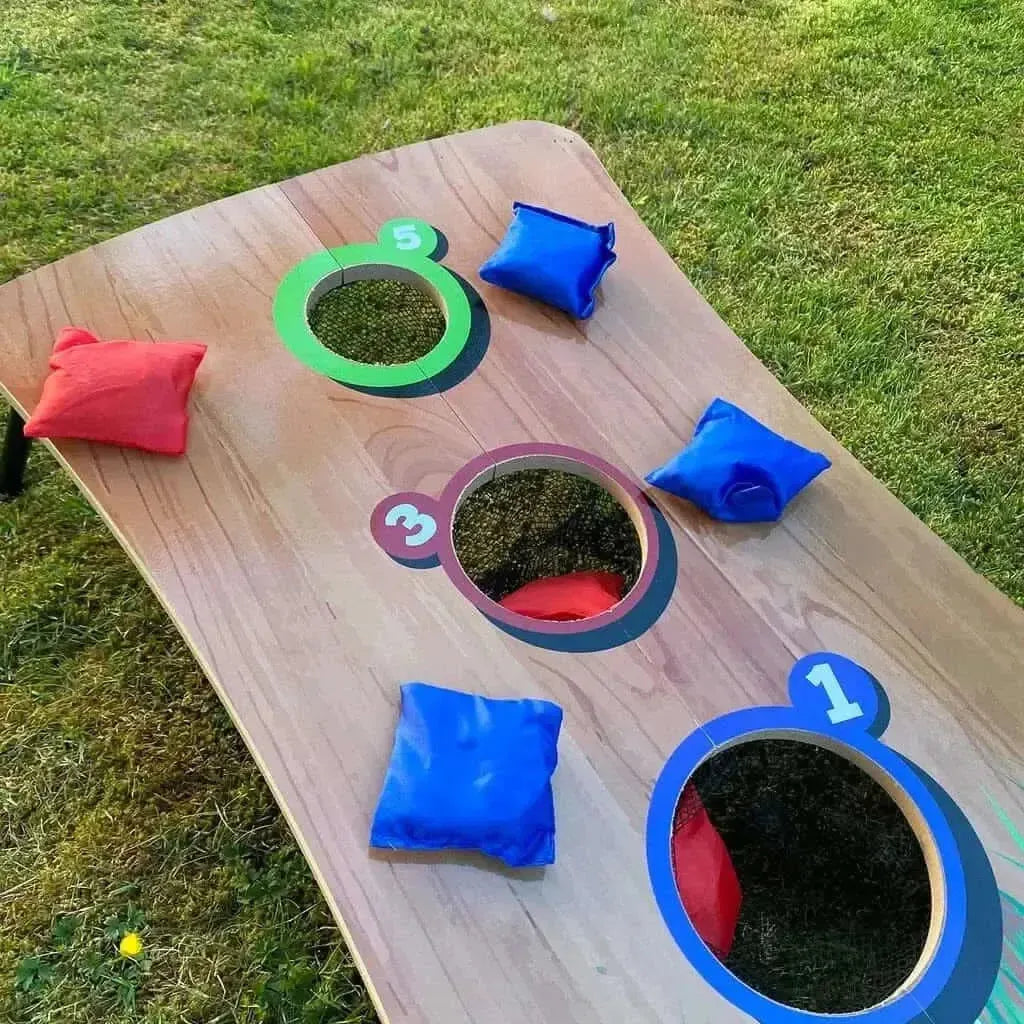 Wooden Foldable Bean Toss Bag Game Set-Wooden Foldable Bean Toss Bag Game Set