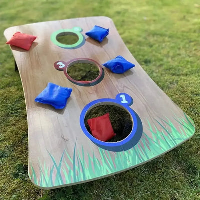 Wooden Foldable Bean Toss Bag Game Set-Wooden Foldable Bean Toss Bag Game Set