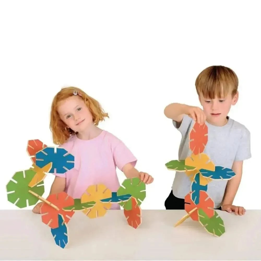 Wooden Octoplay Bright Colours - 20 pieces-Wooden Octoplay Bright Colours - 20 pieces