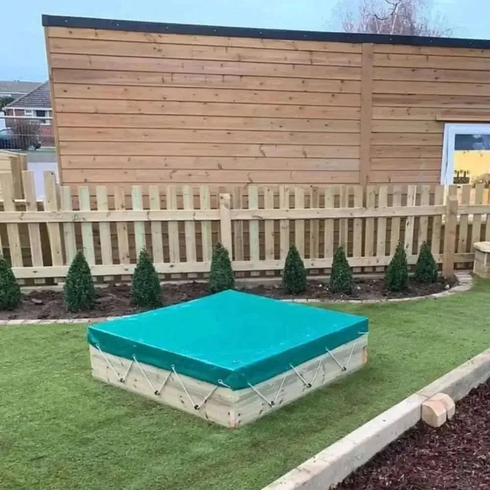 Wooden Sandpit with PVC Cover-Wooden Sandpit with PVC Cover