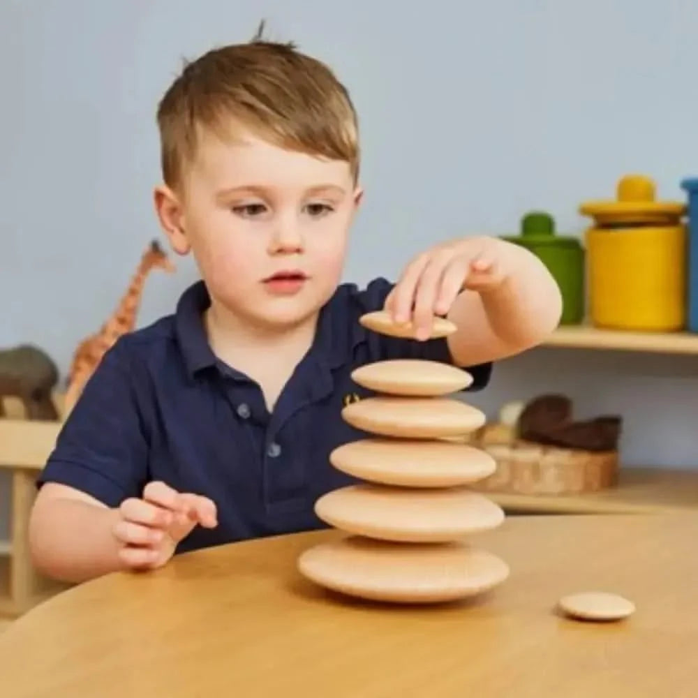 Wooden Stacking Pebbles-Wooden Stacking Pebbles