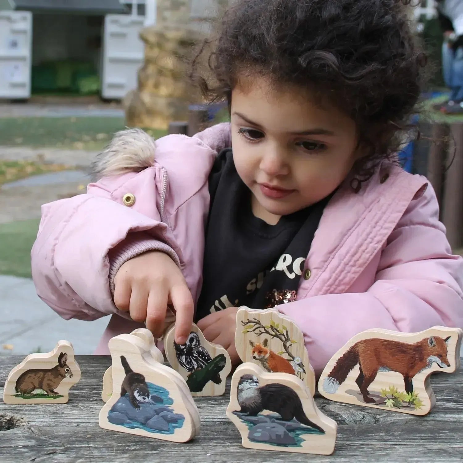 Woodland Animal Families Wooden Characters-Woodland Animal Families Wooden Characters