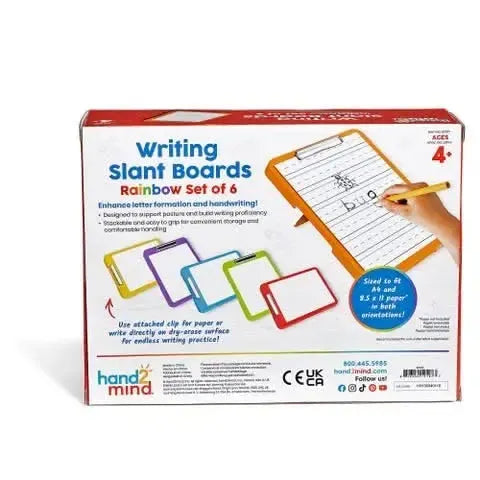 Writing Slant Boards Rainbow Set of 6-Writing Slant Boards Rainbow Set of 6