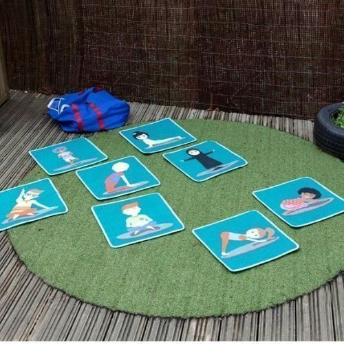 Yoga Position Indoor Outdoor Mini Placement Mats with Free Holdall, These Yoga position mini placement mats are Ideal for promoting children's well being and overall emotional health.Use the Yoga Position Indoor Outdoor Mini Placement Mats to get fit and active in a fun and engaging way whilst adding colour and style to any classroom.The Yoga Position Indoor Outdoor Mini Placement Mats come supplied with a free of charge holdall for easy storage and movement in between classes. Yoga and being mindful during