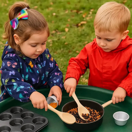 2 Pack Mixing Wooden Spoons wooden educational toy