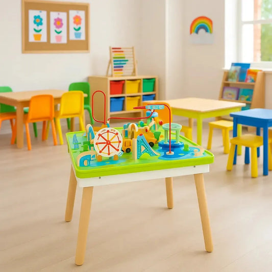 3-in-1 Theme Park Play Table wooden educational toy