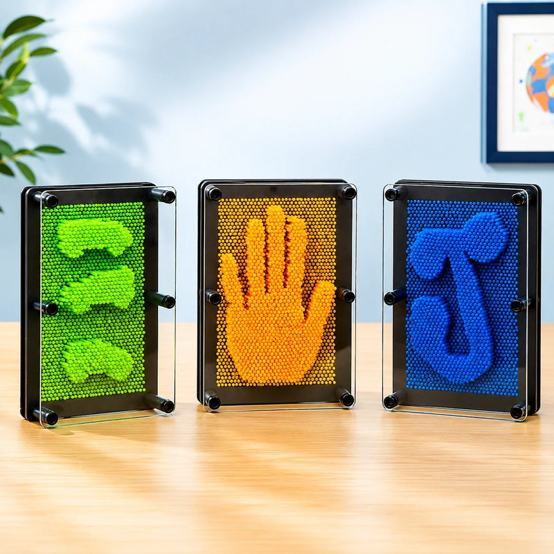 3 Pack Colour UV Pin Art sensory fidget toy
