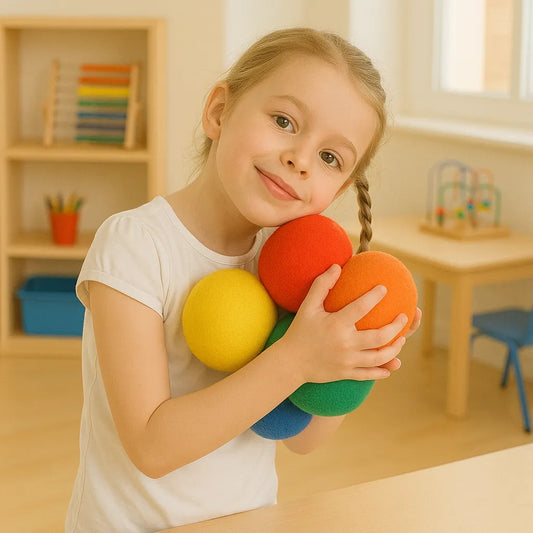 6 Pack of Fleece Balls sensory fidget toy