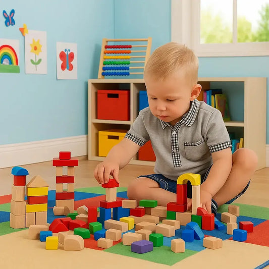 80 Wooden Blocks wooden educational toy