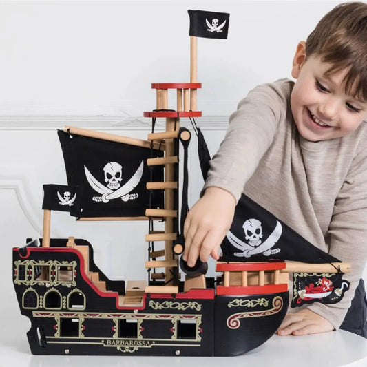 Barbarossa Pirate Ship wooden educational toy