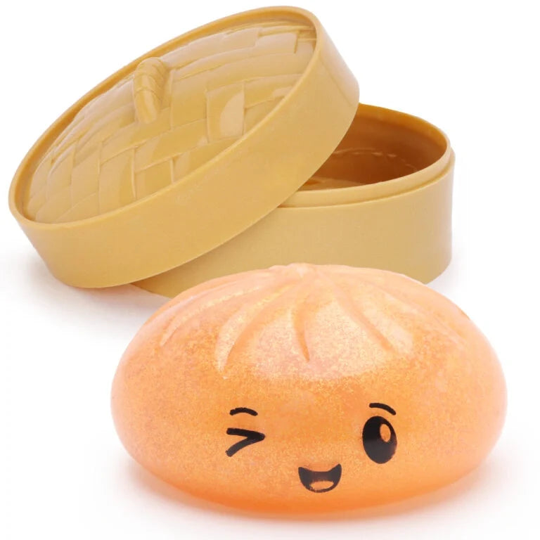 Squeezing Soft Steamed Bun Surprise: Squishy Sensory Play