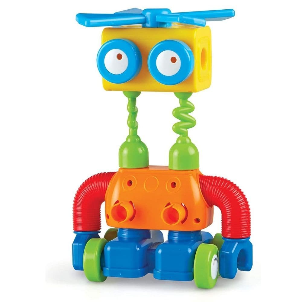 1-2-3 Build It™ Robot Factory, Introducing the 1-2-3 Build It™ Robot Factory, where your child can let their imagination run wild and build their very own twisting, turning, wacky robot creations! This robot construction toy is designed specifically for preschoolers, with chunky plastic pieces that are sized just right for little hands.With the 1-2-3 Build It™ Robot Factory, children can mix, match, fix, attach, and build their robots in endless combinations. Start by building a tall bot with squiggly green