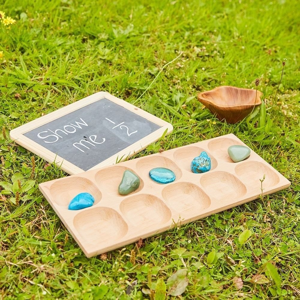 10 Frame Tray, This specially designed 10 Frame Tray will help children to develop an early understanding of counting, addition, and subtraction in a highly visual and tactile way.Children can explore, learn, and practise number bonds to 10 using real objects that attract their interest.The 10 Frame Tray is made from sustainably sourced and FSC approved beech wood, the tray is both practical and portable. 10 Frame Tray Counters not included. Measures 380 x 155 x 20mm. See the 10 Frame Tray in action below, 