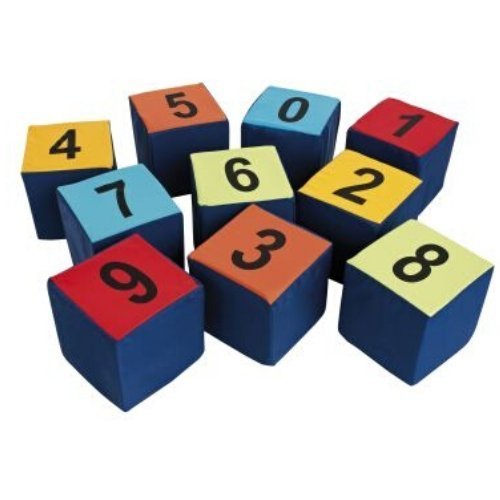 10 Pack Numbered Seating Cubes, The Numbered cube seating with numbers from 0-9 is a great resource for classrooms and doubles learning with comfort. The tops of the cushions are multicoloured so the cushion doubles up as an educational toy. Consists of light weight foam and shower proof material. Can be used indoors or outdoors. Foam filled cube seats with numbers Set of ten with numbers from 0-9 Multicoloured tops for each number Can be a seat and an educational toy Lightweight and easy to handle Great fo