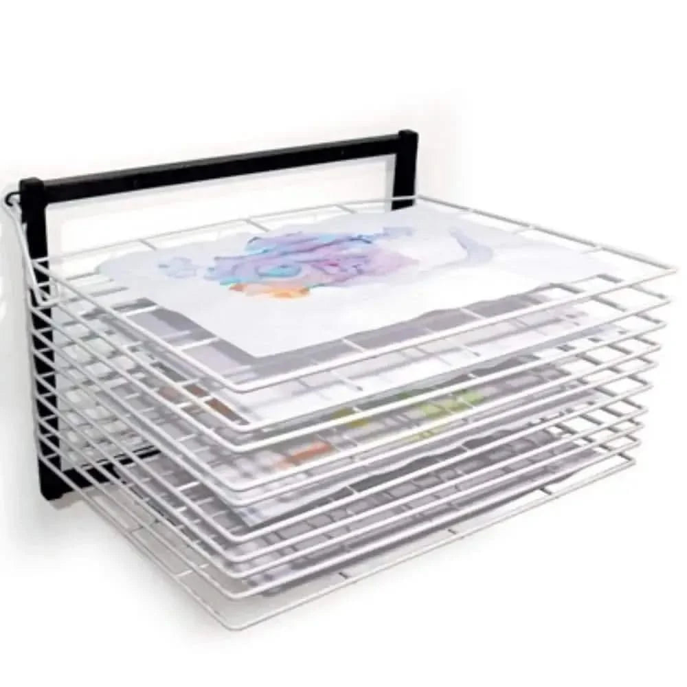 10 Shelf Wall Mounted Art Drying Rack-10 Shelf Wall Mounted Art Drying Rack