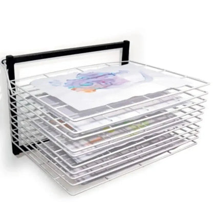 10 Shelf Wall Mounted Art Drying Rack-10 Shelf Wall Mounted Art Drying Rack