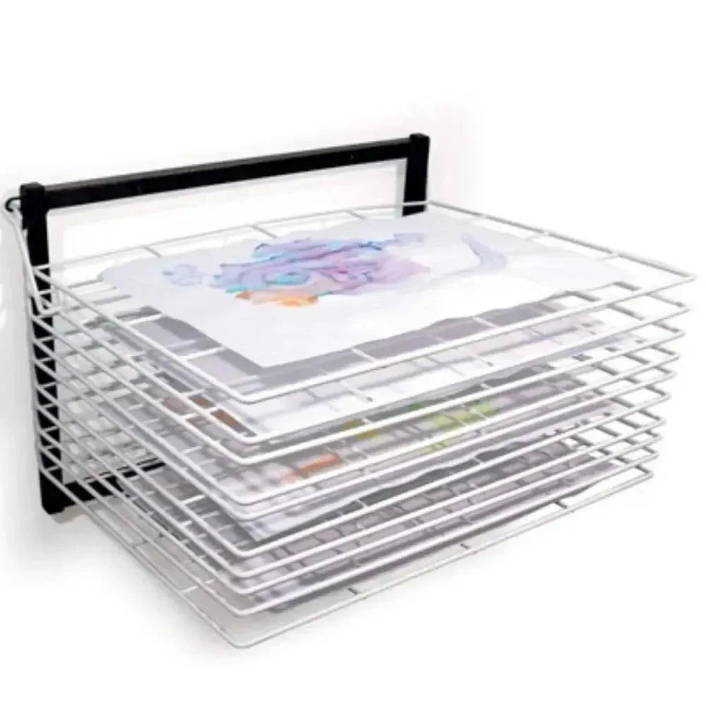 10 Shelf Wall Mounted Art Drying Rack-10 Shelf Wall Mounted Art Drying Rack