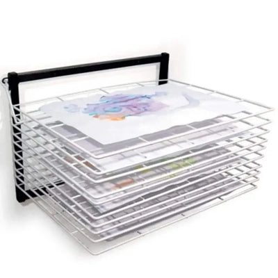 10 Shelf Wall Mounted Art Drying Rack-10 Shelf Wall Mounted Art Drying Rack