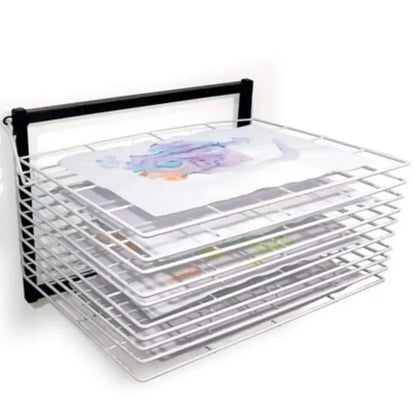 10 Shelf Wall Mounted Art Drying Rack-10 Shelf Wall Mounted Art Drying Rack