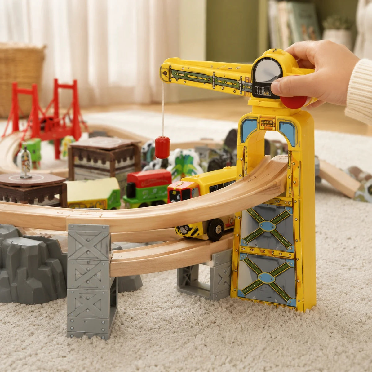 100 Piece Wooden Train Set-100 Piece Wooden Train Set