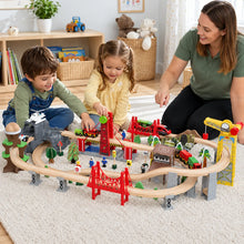 100 Piece Wooden Train Set
