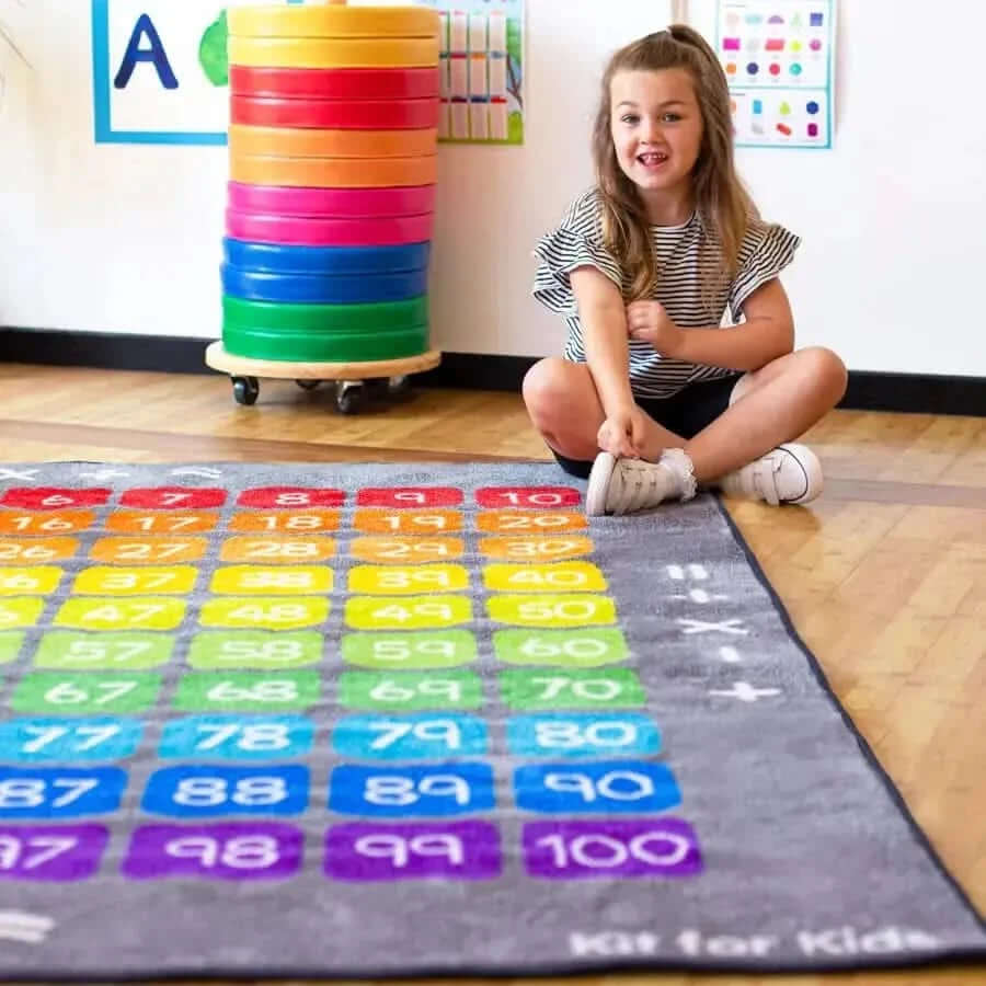 100 Square Counting Grid Carpet-100 Square Counting Grid Carpet