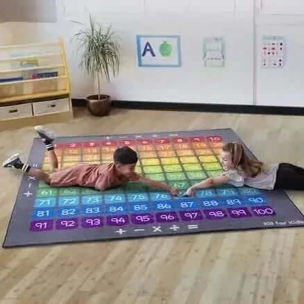 100 Square Counting Grid Carpet-100 Square Counting Grid Carpet