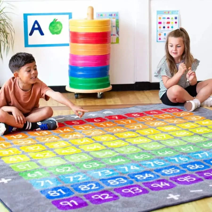 100 Square Counting Grid Carpet-100 Square Counting Grid Carpet