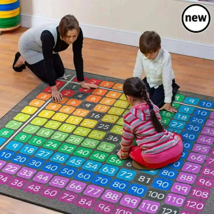 100 Square Multiplication Grid Carpet-100 Square Multiplication Grid Carpet