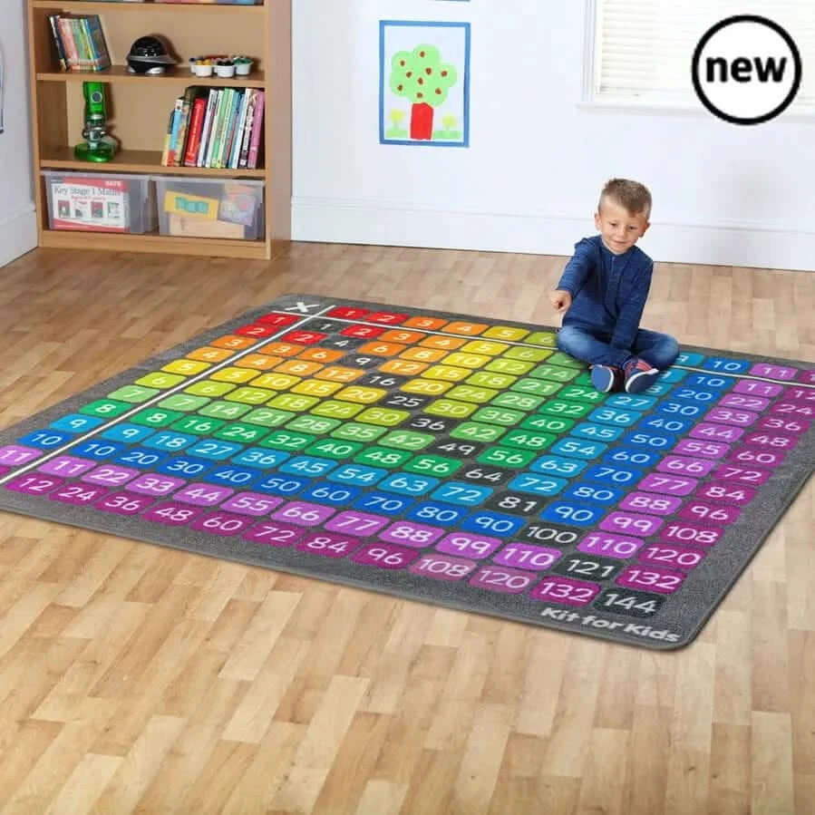 100 Square Multiplication Grid Carpet-100 Square Multiplication Grid Carpet