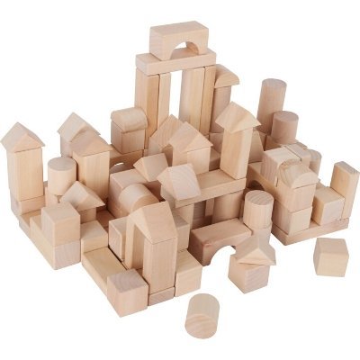 100 Wooden Blocks in a Bag, Introducing our 100 Wooden Blocks in a Bag, the ultimate building toy for endless creative possibilities! This set features beautifully crafted and smooth-sanded hardwood unit blocks, perfect for stacking, building, and hands-on learning.With 100 blocks in total, this set provides ample opportunities for children to explore their imagination and develop crucial skills. From building towering structures to creating intricate designs, these blocks offer endless possibilities for op