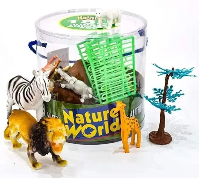 15 Piece Animal Tub - Wild Animals-15 Piece Animal Tub - Wild Animals