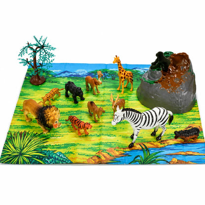 15 Piece Animal Tub - Wild Animals-15 Piece Animal Tub - Wild Animals