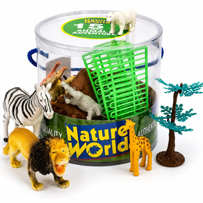15 Piece Animal Tub - Wild Animals-15 Piece Animal Tub - Wild Animals