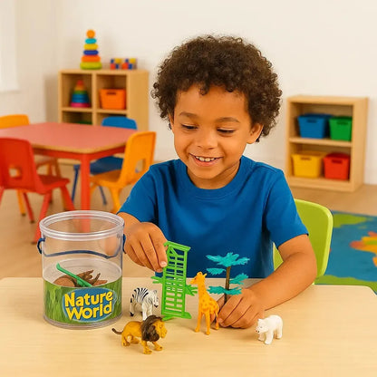 15 Piece Animal Tub - Wild Animals-15 Piece Animal Tub - Wild Animals