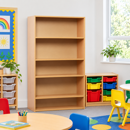 1500mm Bookcase with 3 Shelves in a bright classroom setting – view 4