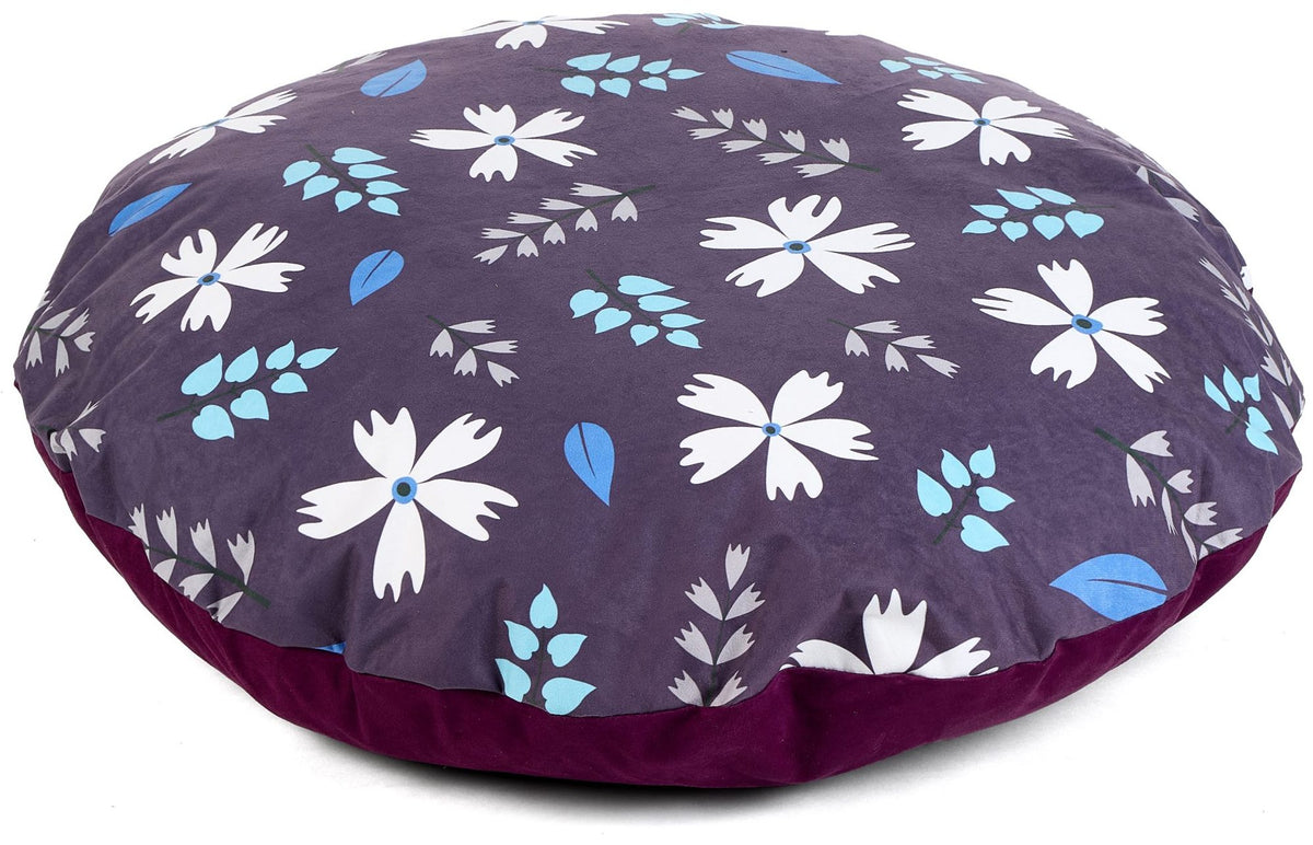 Large Floor Cushion Plum Leaves