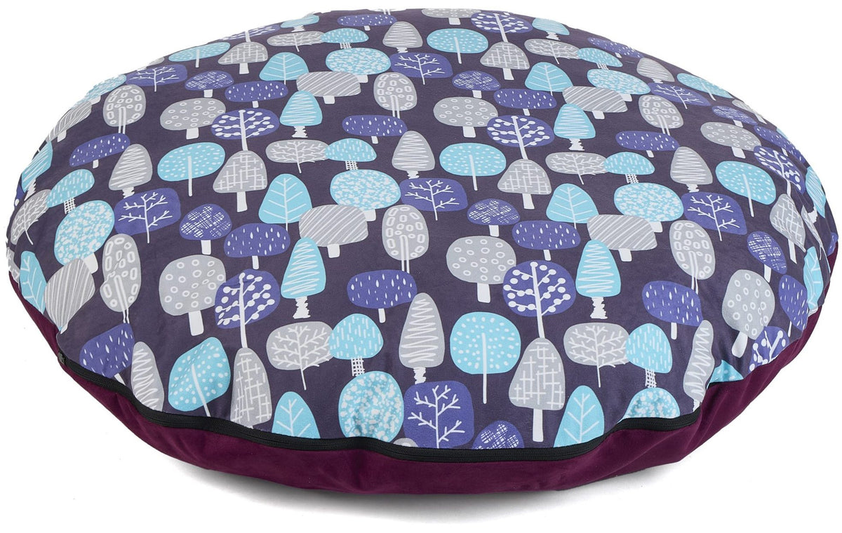 Large Floor Cushion Plum Trees