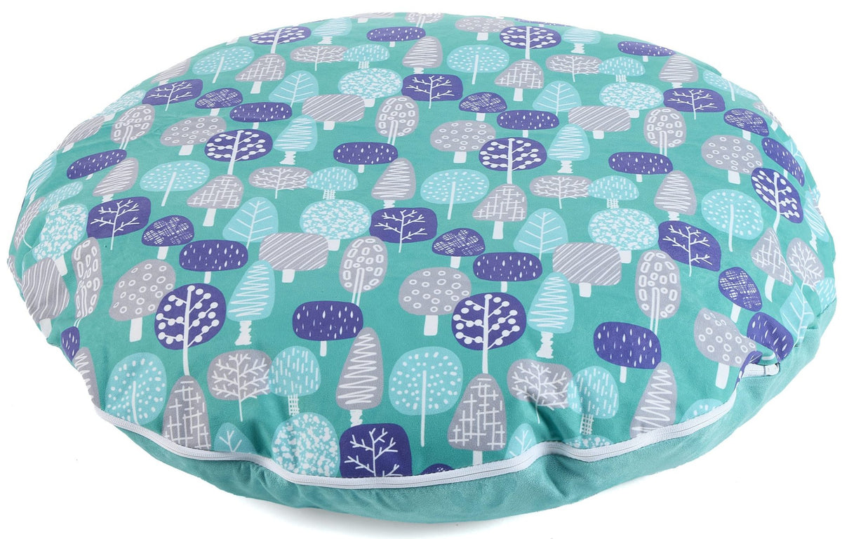 Large Floor Cushion Aqua Trees