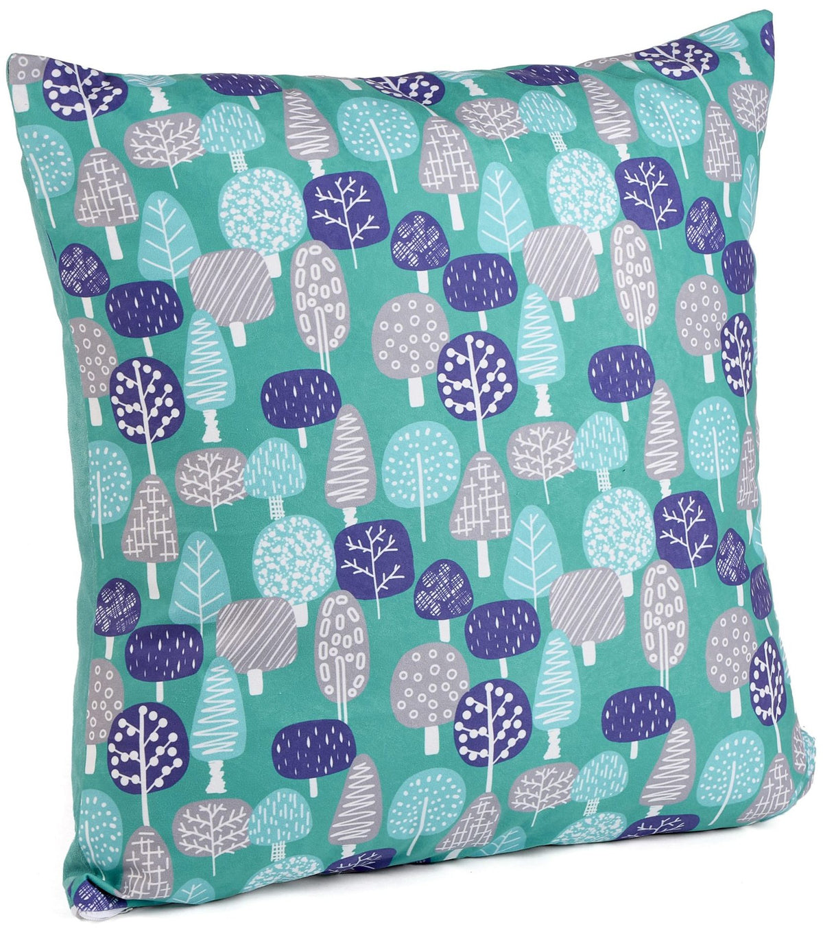 Aqua Trees Square Floor Cushion
