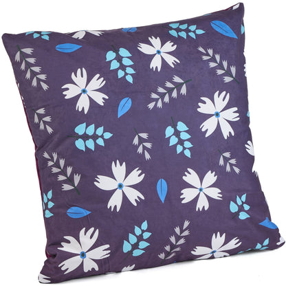 Plum Leaves Square Floor Cushion