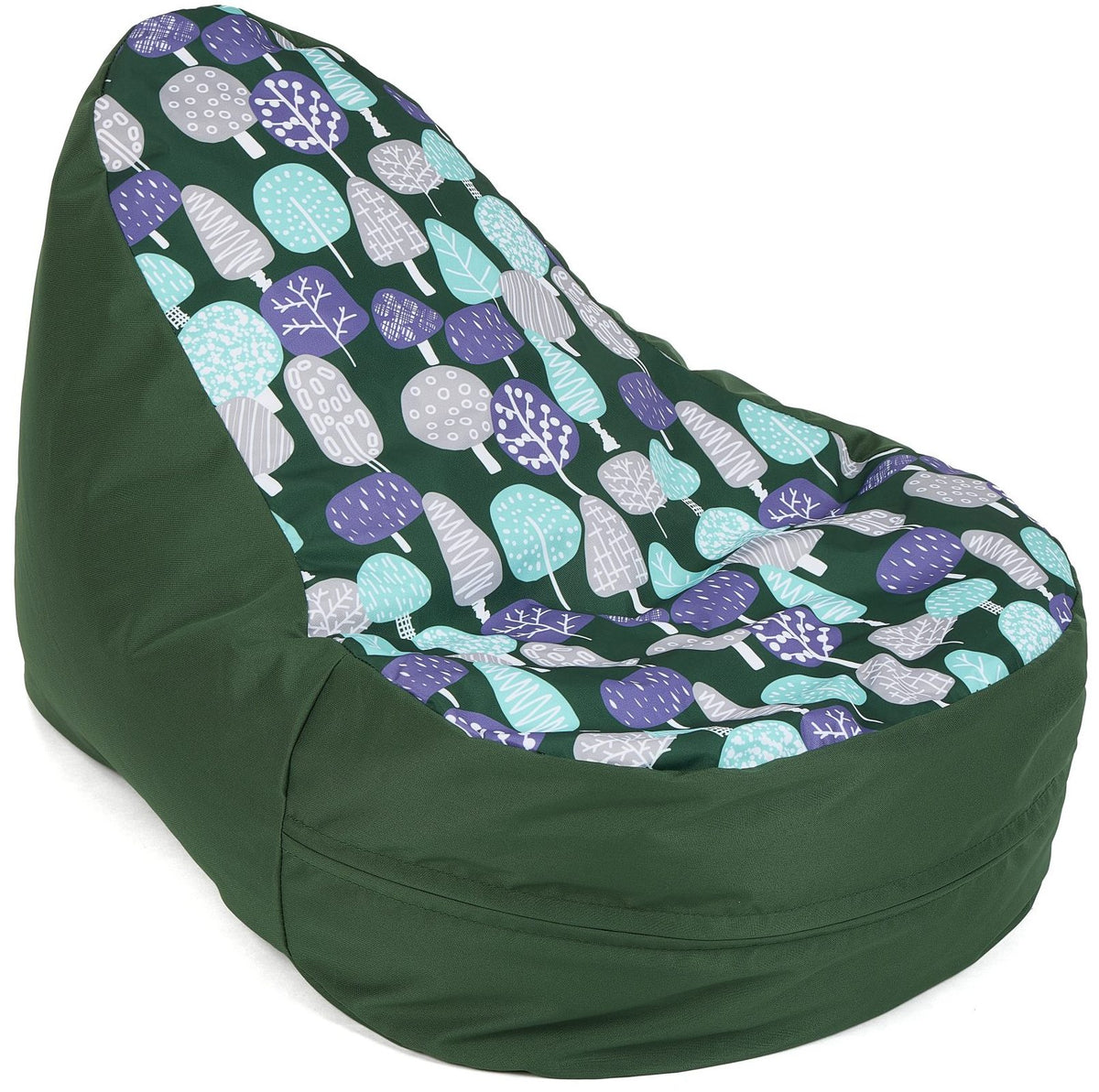 IndoorOut Beany Lounger Forest/Green Tree Print