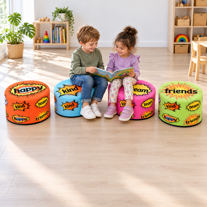 Two children sharing a book on Self Worth Positive Buffets in a classroom