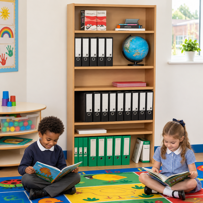 1800mm Bookcase with 5 Shelves in a bright classroom setting – view 6