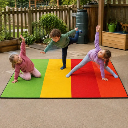 1.5m Outdoor Mat Striped outdoor nursery lifestyle scene 2