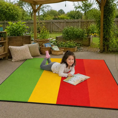 1.5m Outdoor Mat Striped outdoor nursery lifestyle scene 6