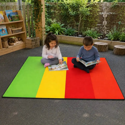 1.5m Outdoor Mat Striped outdoor nursery lifestyle scene 1